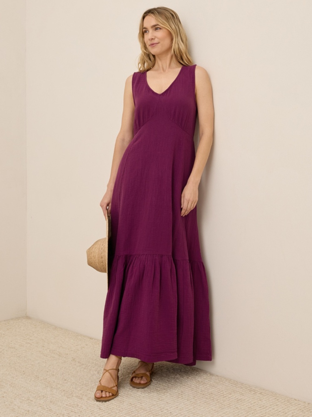 Pact Organic Cotton Double Gauze Beach To Brunch Dress
